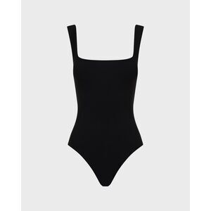 Bondi Born Women's Black Mackinley Square Neck One Piece Swimsuit Large NWOT